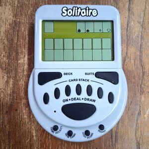 Vintage Mega Screen Solitaire 77803 Classic Electronic Handheld Game WORKS